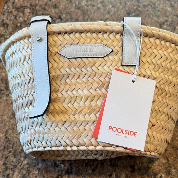 Poolside New York Beige Woven Tote - Picture 1 of 4